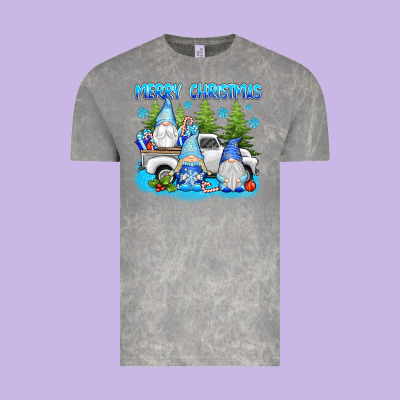 Merry Christmas Gnomies Vintage Tee Designed By Texasbilliewilder