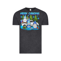 Vintage Black merry christmas gnomies Vintage Tee - texasbilliewilder