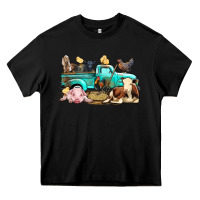 Black Farm Animals Truck Heavy Core Tee - BundleAndBundleShop