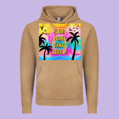Float Drink Tan & Repeat Vintage Hoodie Designed By Tumblerdesignbyshophia