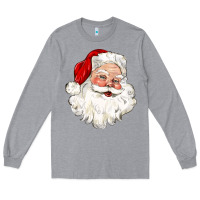 Heather Grey santa claus Long Sleeve Tee - CowGirlArtShop