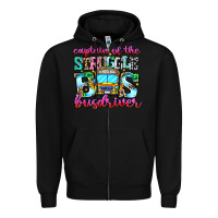 Black captain of the struggle bus bus Zipper Hoodie - CowhideDigitalArt