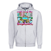 Heather Grey captain of the struggle bus bus Zipper Hoodie - CowhideDigitalArt