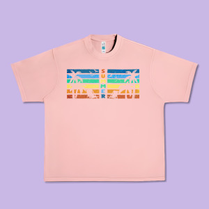 Retro Summer Urban Heavy Tee Designed By Tumblerdesignbyshophia