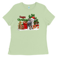Happy Christmas Southdown Baby Sheep Ladies Tee | Teevron