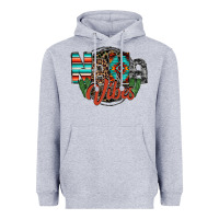 Heather Grey nana vibes Heavyweight Hoodie - RacoonDesign