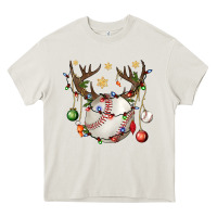 Cream Baseball Horn Christmas Heavy Core Tee - BundleAndBundleShop