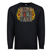 Black mama sunflower western Premium Sweatshirt - RacoonDesign