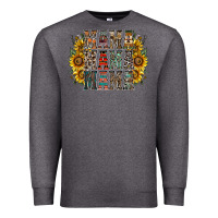 Charcoal Heather mama sunflower western Premium Sweatshirt - RacoonDesign