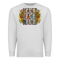 Dove Grey mama sunflower western Premium Sweatshirt - RacoonDesign