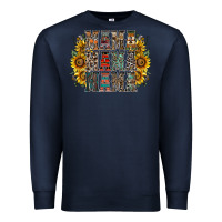 Navy mama sunflower western Premium Sweatshirt - RacoonDesign