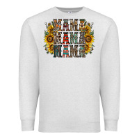 Oatmeal Heather mama sunflower western Premium Sweatshirt - RacoonDesign
