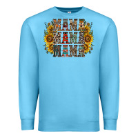 Ocean Blue mama sunflower western Premium Sweatshirt - RacoonDesign