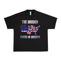 Black the divided states of america political humor usa map t shirt Urban Heavy Tee - lanVoArt
