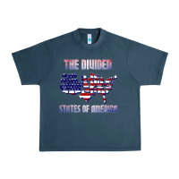 Midnight Navy the divided states of america political humor usa map t shirt Urban Heavy Tee - lanVoArt