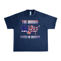Navy the divided states of america political humor usa map t shirt Urban Heavy Tee - lanVoArt