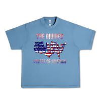 Pebble Blue the divided states of america political humor usa map t shirt Urban Heavy Tee - lanVoArt