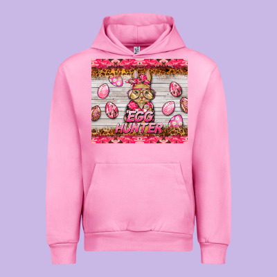 Easter Pink Camouflage Egg Hunter  Bunny Urban Hoodie Designed By Barkaloodesign