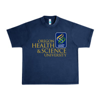 Navy oregon health & science university (ohsu) Urban Heavy Tee - lanVoArt