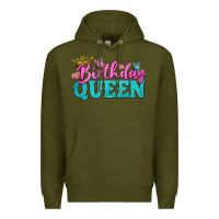 Army Green birthday queen Premium Hoodie - BundleAndBundleShop