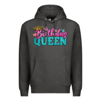 Charcoal Heather birthday queen Premium Hoodie - BundleAndBundleShop