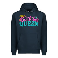 Navy birthday queen Premium Hoodie - BundleAndBundleShop