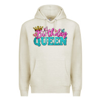 Oatmeal Heather birthday queen Premium Hoodie - BundleAndBundleShop