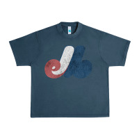 Midnight Navy montreal expos Urban Heavy Tee - lanVoArt