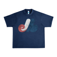 Navy montreal expos Urban Heavy Tee - lanVoArt