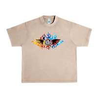 French Oak se bikes bmx bicycle on fire sport blue red Urban Heavy Tee - lanVoArt