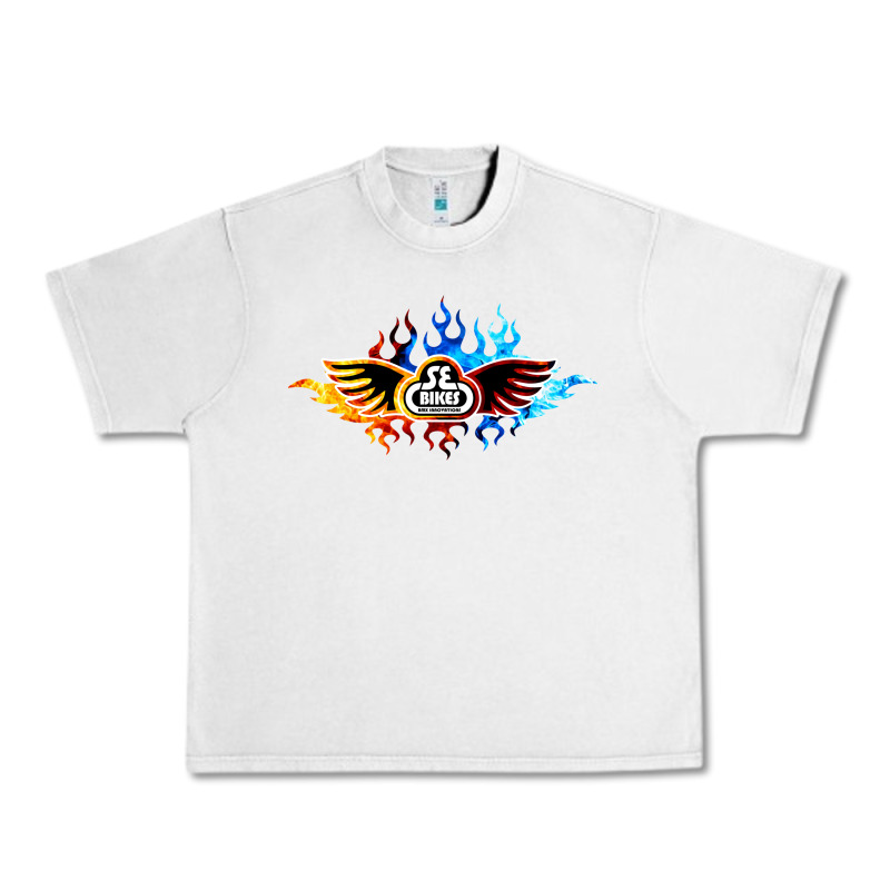 Se Bikes Bmx Bicycle On Fire Sport Blue Red Urban Heavy Tee by lanVoArt | Teevron