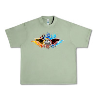 Oil Green se bikes bmx bicycle on fire sport blue red Urban Heavy Tee - lanVoArt