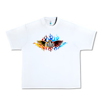 White se bikes bmx bicycle on fire sport blue red Urban Heavy Tee - lanVoArt