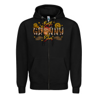Black best granny ever western theme Zipper Hoodie - CowhideDigitalArt