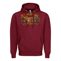Burgundy best granny ever western theme Zipper Hoodie - CowhideDigitalArt