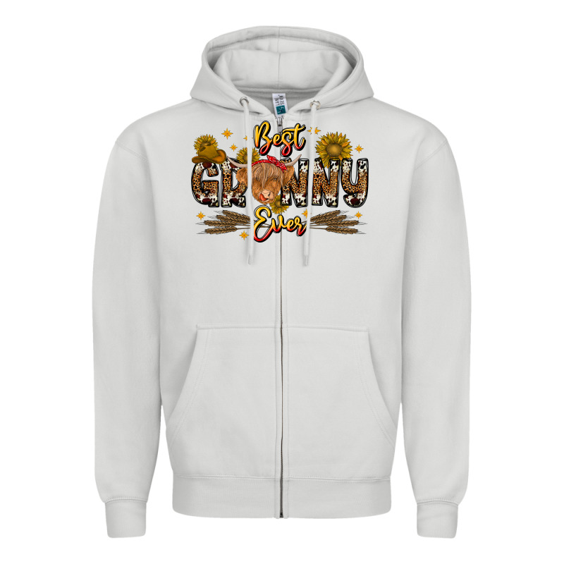 Best Granny Ever Western Theme Zipper Hoodie by CowhideDigitalArt | Teevron