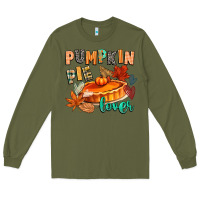 Army Green pumpkin pie lover Long Sleeve Tee - CowGirlArtShop