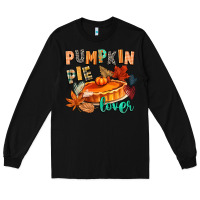 Black pumpkin pie lover Long Sleeve Tee - CowGirlArtShop
