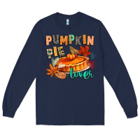 Navy pumpkin pie lover Long Sleeve Tee - CowGirlArtShop