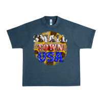 Midnight Navy small town usa Urban Heavy Tee - JahusDesignShop