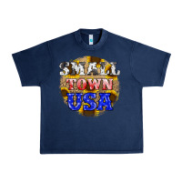 Navy small town usa Urban Heavy Tee - JahusDesignShop