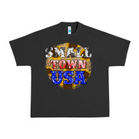 Pigment Black small town usa Urban Heavy Tee - JahusDesignShop