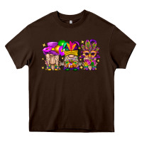 Chocolate Brown Mardi Gras Gnomies Cakes Flowers And Balloon Heavy Core Tee - BundleAndBundleShop