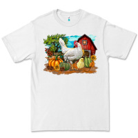 White Fall Chicken Premium Tee - LillyAllenDesigns