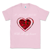 Bubblegum Pink I love you with all my heart Classic Tee - Bettercallsaul