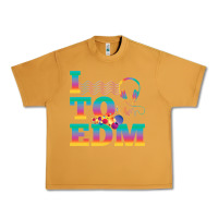 Peanut Butter i listen to edm rainbow letters dj music gift Urban Heavy Tee - lanVoArt