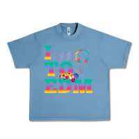 Pebble Blue i listen to edm rainbow letters dj music gift Urban Heavy Tee - lanVoArt