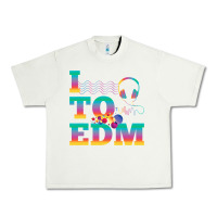 Pistachio i listen to edm rainbow letters dj music gift Urban Heavy Tee - lanVoArt