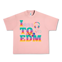 Salmon i listen to edm rainbow letters dj music gift Urban Heavy Tee - lanVoArt