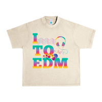 Sandshell i listen to edm rainbow letters dj music gift Urban Heavy Tee - lanVoArt
